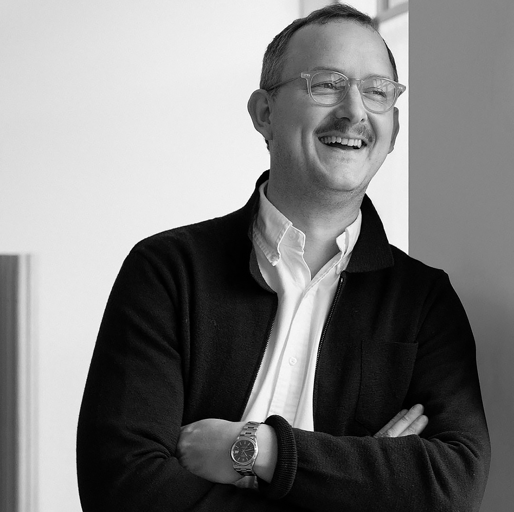 a person wearing glasses