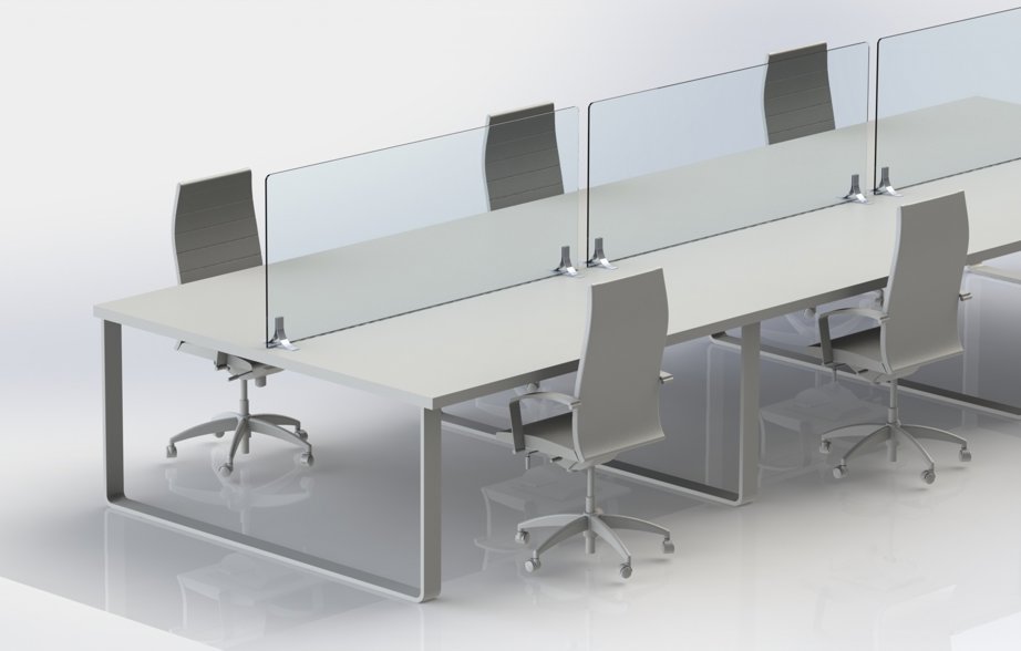 Aluminium profiles are lightweight, strong and easy to clean.