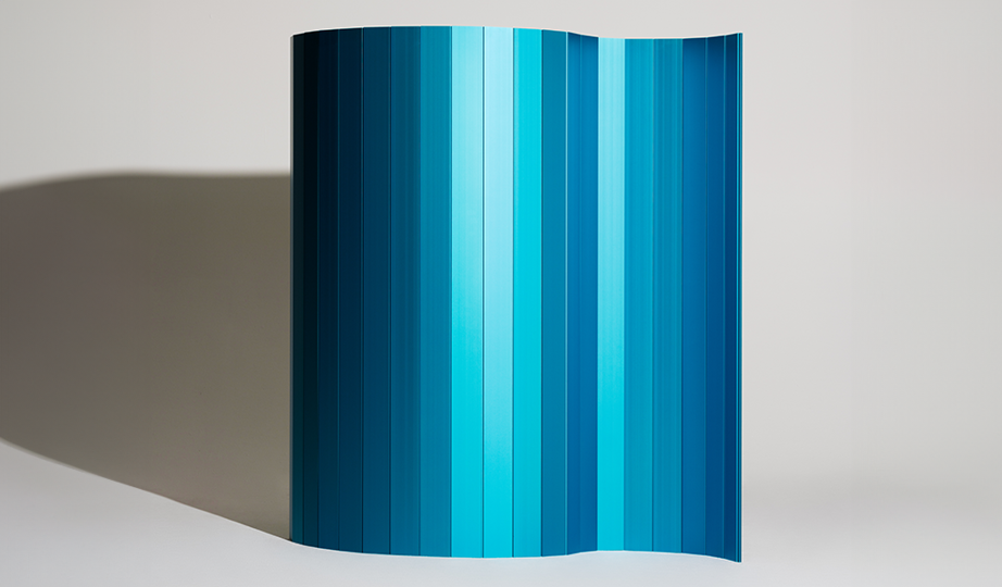 Rachel Griffin's Serial Partition Wall, made of aluminium