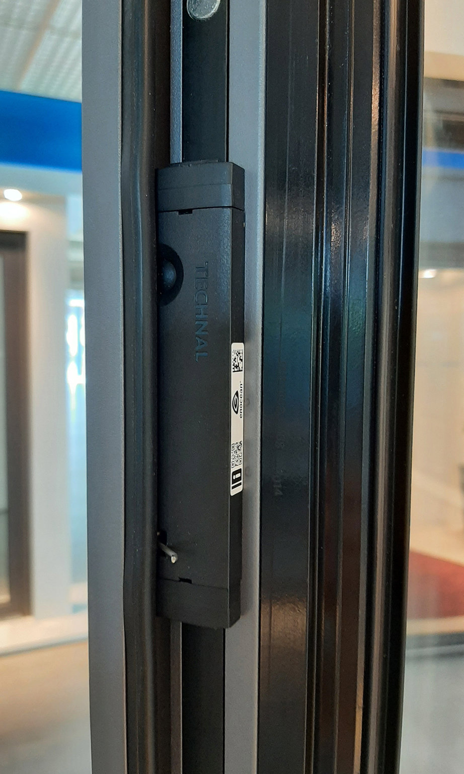 close up of a technical window sensor